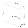 Akord Schrank Oliwia Weiß/Beton 80X30X72 Cm Produktbild-Vorschau 6