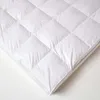 A close-up view of a white quilted mattress topper. Náhled obrázku produktu