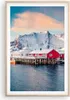 Gerahmtes Poster - Rahmen in heller Eiche - Lofoten Dorf Produktbild-Vorschau 1
