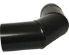 Pelletbogen 90° Ø80 mm ohne Tür schwarz matt Produktbild-Vorschau 1
