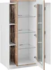 Vitrine >Catania< in Weiß-Hochglanz - 80x120,5x38cm Voir les images du produit 3