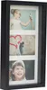 A black multi-photo frame with three photos of children. Náhled obrázku produktu