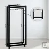 Dřevěný stojan Keri s kolečky 25x60x125, černý kov Náhled obrázku produktu 8