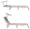 Aga 2x Gartenliege mit verstellbarem Dach Beige Produktbild-Vorschau 2