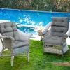 Set di 4 sedie da giardino COSTWAY, con schienale alto e Anteprima dell’immagine prodotto 9