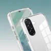 Two transparent phone cases are shown, one in the foreground and one in the background, against a gradient blue and white background. Produktbild-Vorschau
