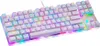 A white mechanical gaming keyboard with RGB backlighting. Produktbild-Vorschau