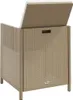 vidaXL Gartenstühle mit Kissen 4 Stk. Poly Rattan Beige - Produktbild-Vorschau 7