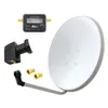 ARLI 60 cm SAT Anlage Weiß mit Twin LNB Satfinder und 2x Produktbild-Vorschau 1