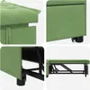 vidaXL Sofá cama, color verde claro, 194 x 67 x 82 cm, Vista previa de la imagen del producto 7