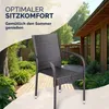 CASARIA® Gartenstühle 8er Set Stapelbar Wetterfest Produktbild-Vorschau 7