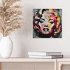 DEQOART Hybrid Leinwand Bild 30x30 cm 'Farbenfrohe Diva' Produktbild-Vorschau 4