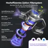 Diagram of a vacuum cleaner showing its filtration system. Produktbild-Vorschau