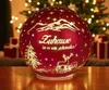 formano LED Deko-Kugel 15cm Rot mit Spruch Zuhause ist es Produktbild-Vorschau 1