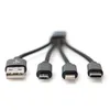 DIGITUS 3-in-1 Kabel USB-A + Lightning + Micro USB + USB-C Produktbild-Vorschau 2