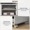 HOMCOM Moderner Wohnzimmer-TV-Schrank mit Rollen, Tisch für Produktbild-Vorschau 6