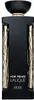 A black perfume bottle with gold accents and text. Voir les images du produit