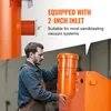 A man is working with an orange dust collection system. Podgląd zdjęcia produktu