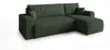 CORNERO Ecksofa mit schlaffunktion PARIS rechts grün Cord Produktbild-Vorschau 2