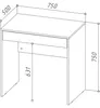 raumhirsch SCHREIBTISCH Weiß 75/75/50 Produktbild-Vorschau 3