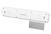 The back of a white LED light bar with a detached grey cover. Voir les images du produit