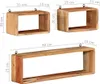 vidaXL 3-tlg. Würfelregal-Set Massivholz Akazie Produktbild-Vorschau 7