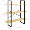vidaXL Bücherregal 3 Böden 100x30x105 cm Massivholz Kiefer Produktbild-Vorschau 8