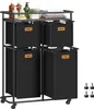 VASAGLE Wäschekörbe,Wäschetrenner mit Rädern,150 L, Produktbild-Vorschau 8
