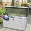 Livingandhome Verzinkter Stahl Gartenbox, 350L Auflagenbox, Produktbild-Vorschau 3