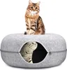 Katzenhöhle, Katzenbett flauschig, Katzen Donut Tunnel, Produktbild-Vorschau 1