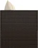 vidaXL Outdoor-Loungebett mit Kissen Grau Poly Rattan Produktbild-Vorschau 12