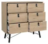 CALICOSY - Commode double 6 tiroirs avec piètement Voir les images du produit 4