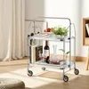 Carrello servitore pieghevole a 2 ripiani, carrello da Anteprima dell’immagine prodotto 8