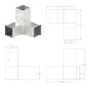 vidaXL Pfostenverbinder Y-Form Verzinktes Metall 71 x 71 mm Produktbild-Vorschau 5