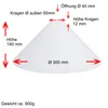 Schusterschirm Ø 300mm weiß Ersatzglas Lampenglas Produktbild-Vorschau 2