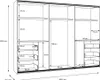 A technical drawing of a wardrobe with dimensions indicated. Produktbild-Vorschau