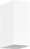 A white, rectangular outdoor wall light fixture. Produktbild-Vorschau