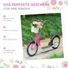 HOMCOM Kinderroller Tretroller mit Bremse Korb Produktbild-Vorschau 5