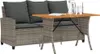 vidaXL Gartensofa 3-Sitzer mit Kissen & Tisch Grau Poly Produktbild-Vorschau 1