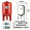 CHM GmbH® 50 L Membrankessel vertikal, Stahltank, Produktbild-Vorschau 2