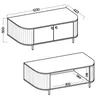 AX LIVING TV-Schrank Halay Beige, 2 Türen Moderne Produktbild-Vorschau 6