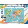 RAVENSBURGER Mapa Świata Puzzle XXL 100 elementów Podgląd zdjęcia produktu 2