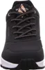 A close-up front view of a black Skechers sneaker. Náhled obrázku produktu