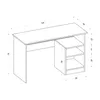 Skye Decor, Bahar - White, Schreibtische, Weiß, 120 x 74 x Produktbild-Vorschau 5