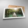 Gerahmtes Poster - Weißer Rahmen - Brücke Seil Dschungel - Produktbild-Vorschau 3