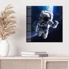 DEQORI Glasbild Echtglas 50x50 cm 'Schwebender Kosmonaut' Produktbild-Vorschau 4