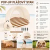 Přenosný slunečník na pláž, plážová boudička vyrobená z Náhled obrázku produktu 2