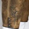 MADDOX Kurze Herren Lederhose "Mandlach" mit Gürtel | Camel Produktbild-Vorschau 8