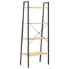 vidaXL Standregal 4 Böden Hellbraun und Schwarz 56x35x140 Produktbild-Vorschau 5