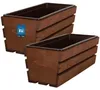 KOTARBAU® 2 Stuks Houten Plantenbak Bloembak Hout met Productafbeelding-voorbeeld 1